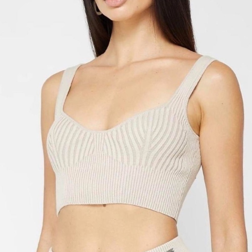 Maniere de voir tan ribbed crop top bralette size XS - Picture 7 of 7